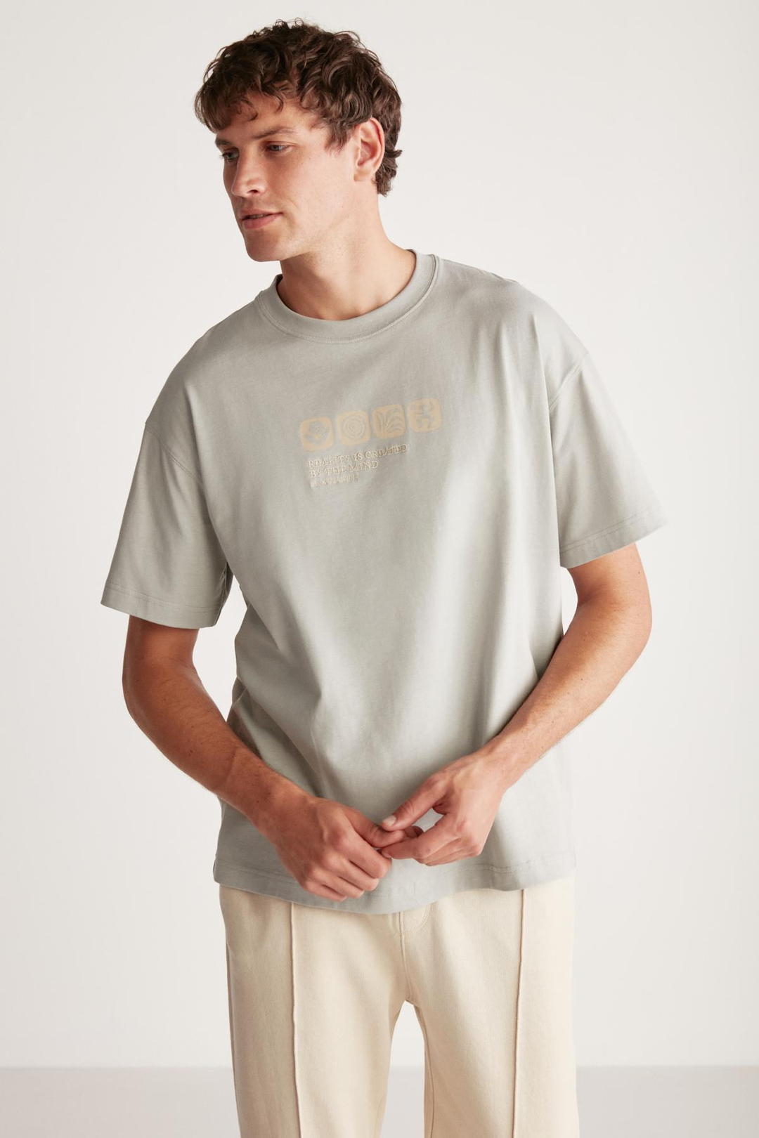 VANCE Oversize Gri T-Shirt