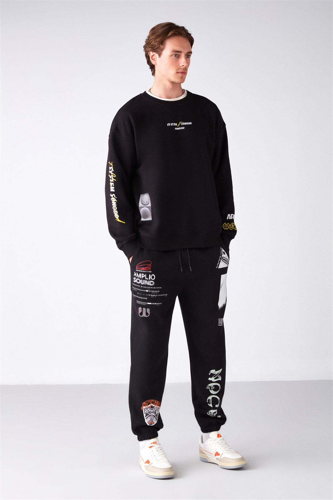 VENT Örme Relaxed Siyah  Sweatshirt