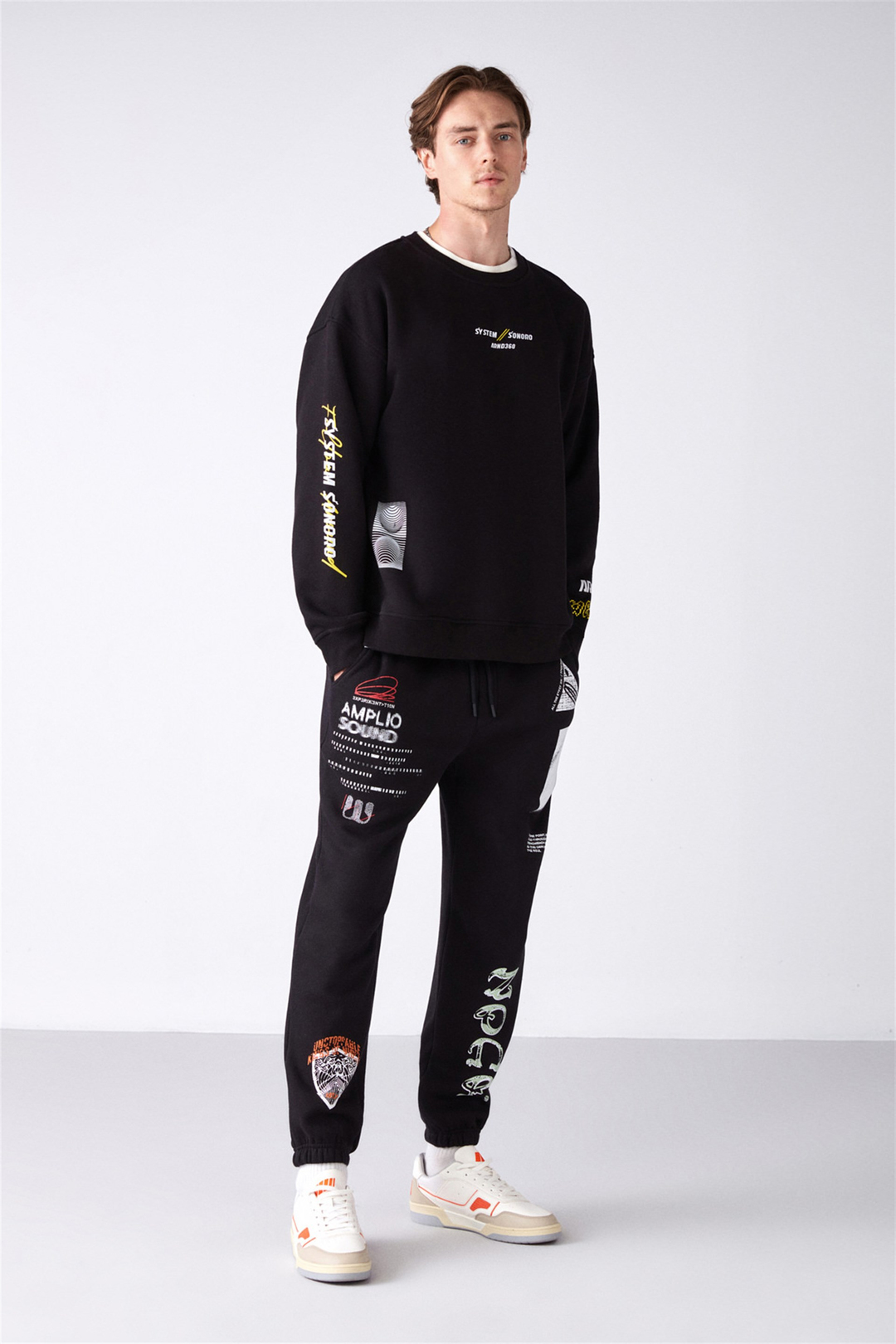 VENT Örme Relaxed Siyah  Sweatshirt