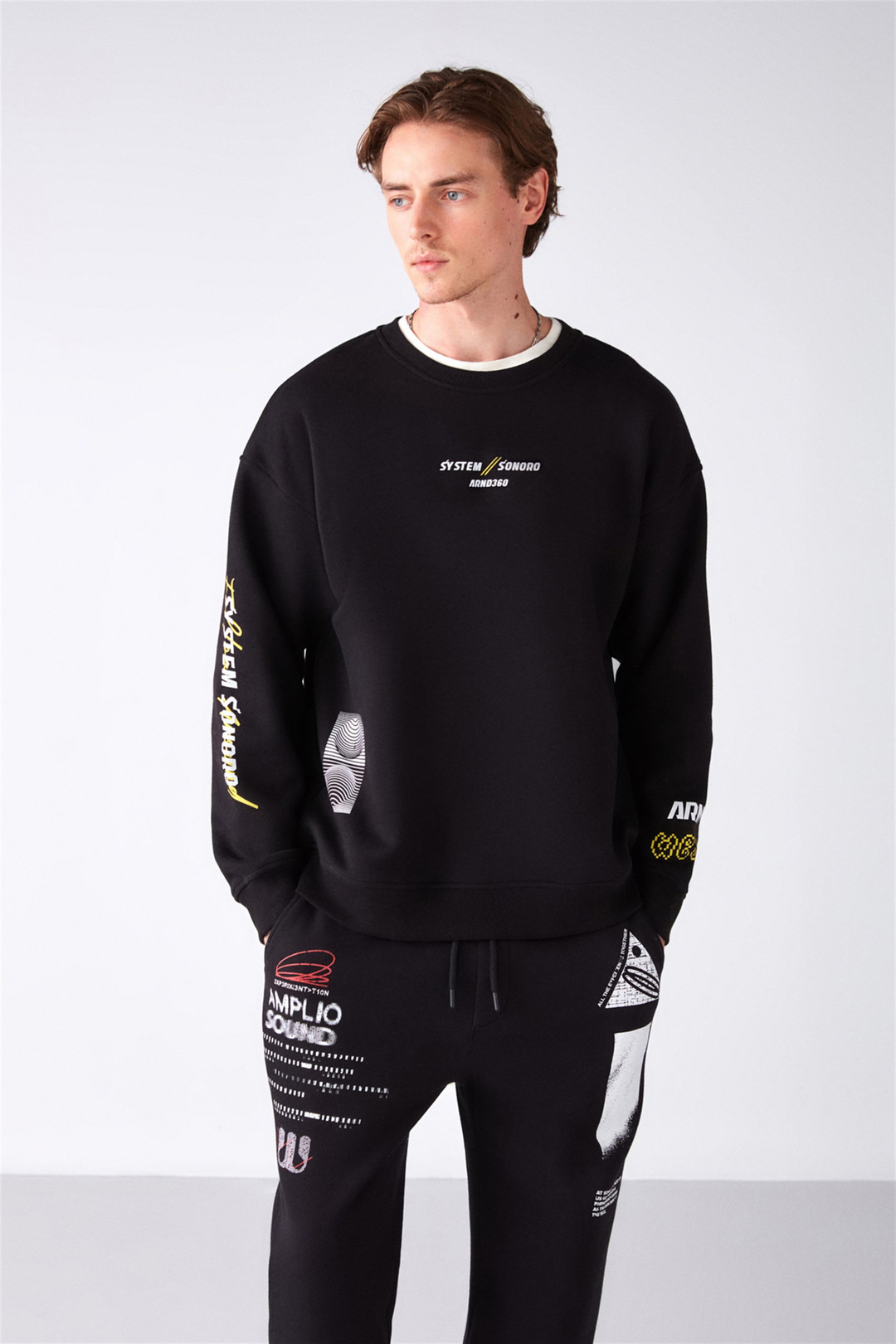 VENT Örme Relaxed Siyah  Sweatshirt