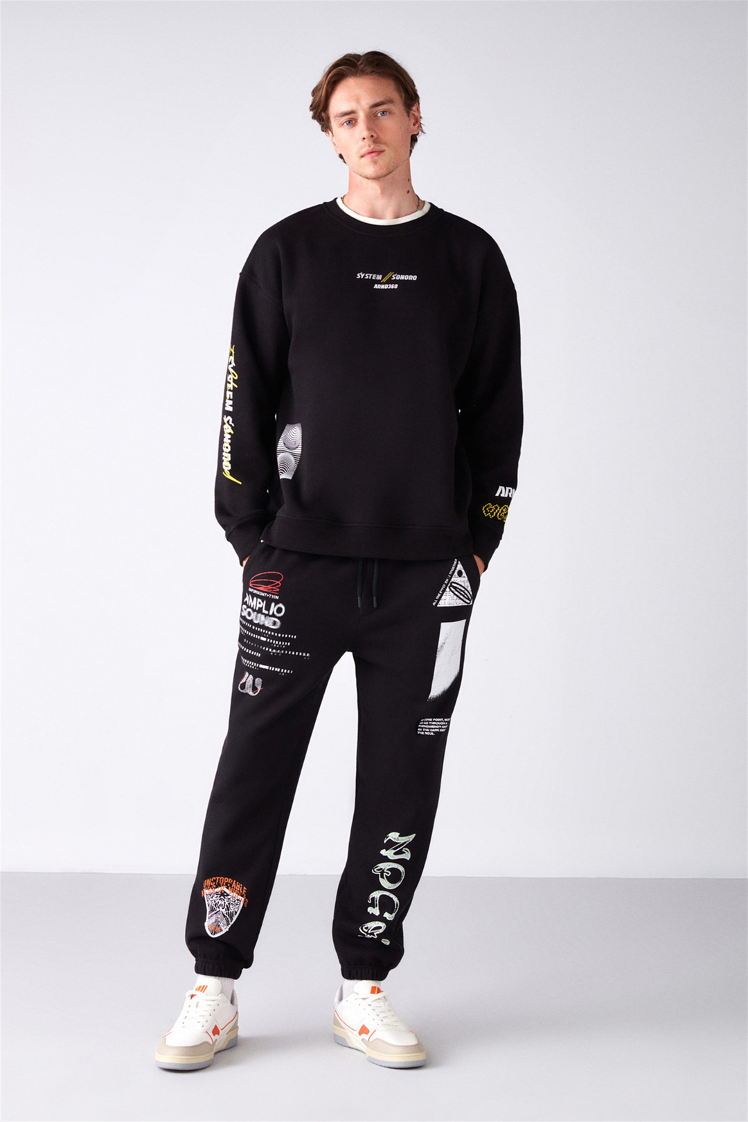 VENT Örme Relaxed Siyah  Sweatshirt