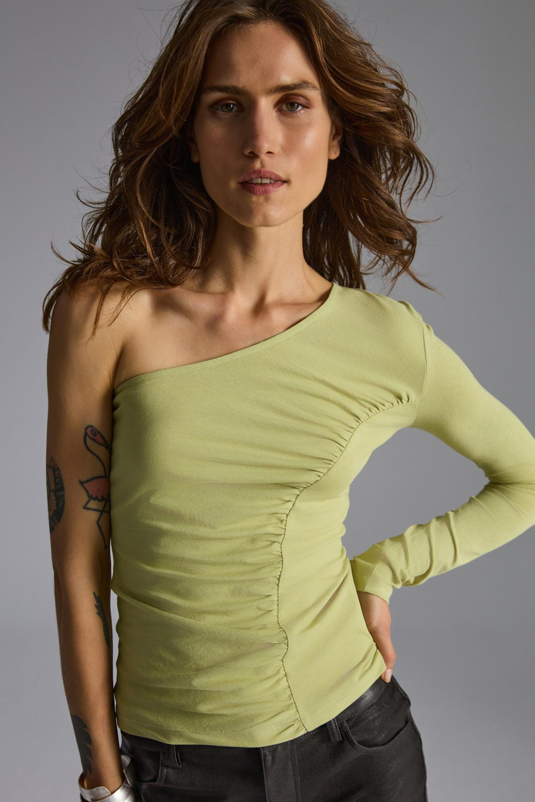 VIYOL  Slim Yeşil Tekli Bluz