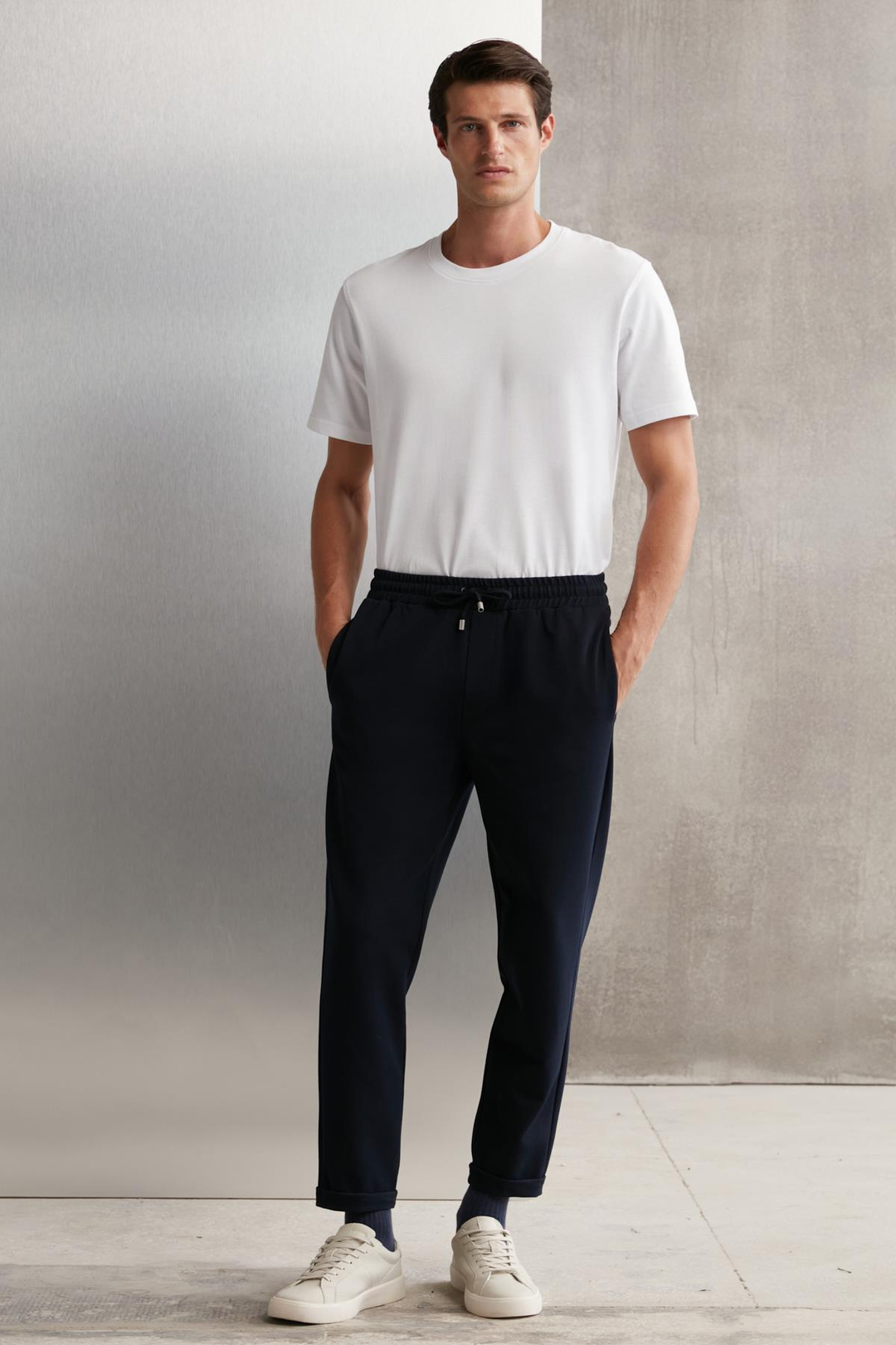WALSH  Regular Lacivert Tekli Pantolon