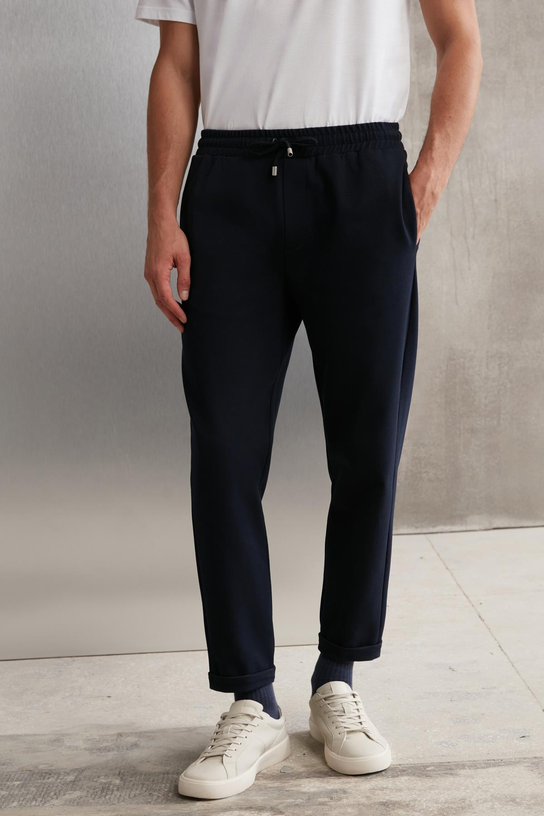 WALSH  Regular Lacivert Tekli Pantolon