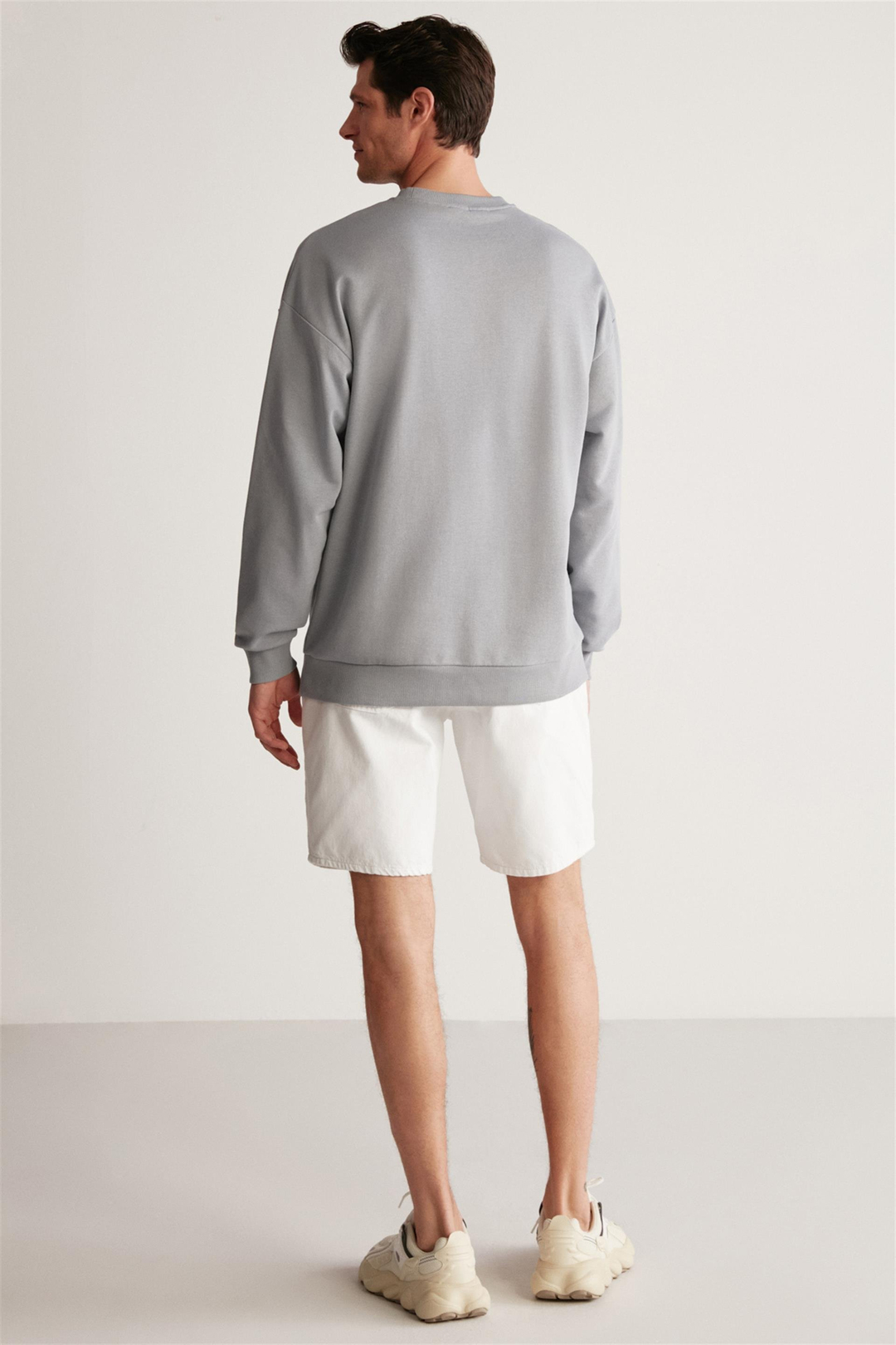 WILLIE Örme  Açık Gri Tekli Sweatshirt