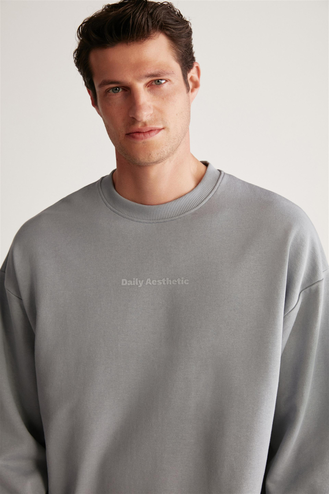 WILLIE Örme  Açık Gri Tekli Sweatshirt