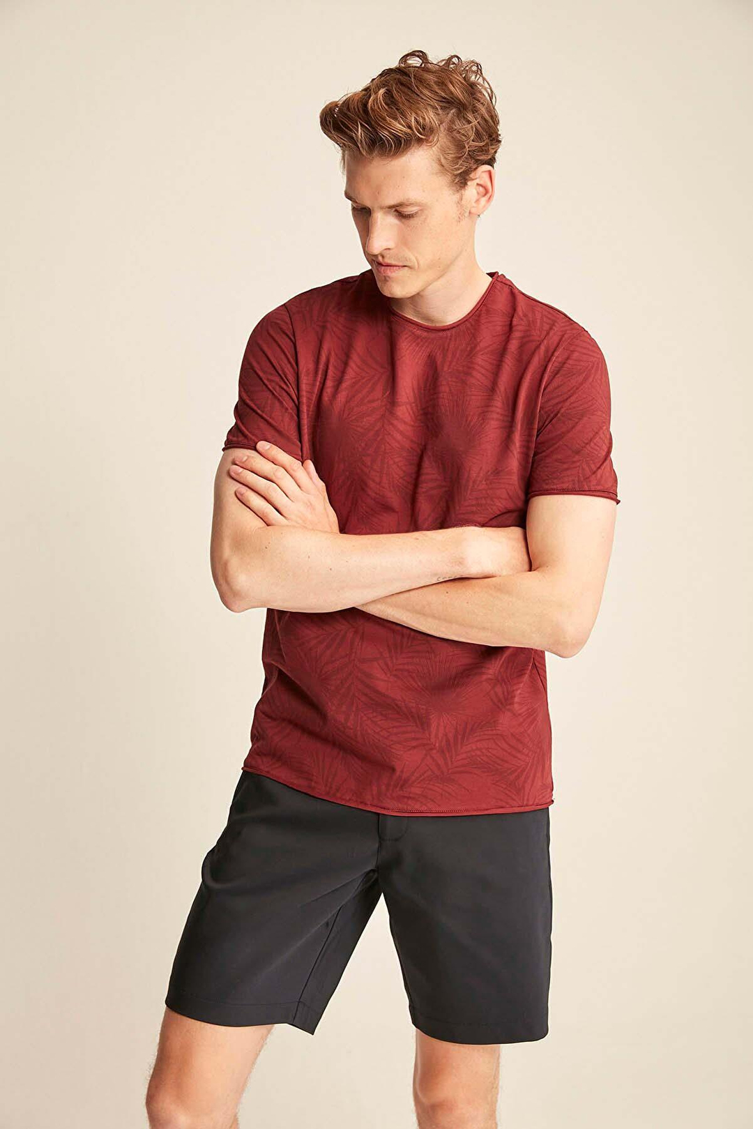 Zayden Örme Bordo T-Shirt
