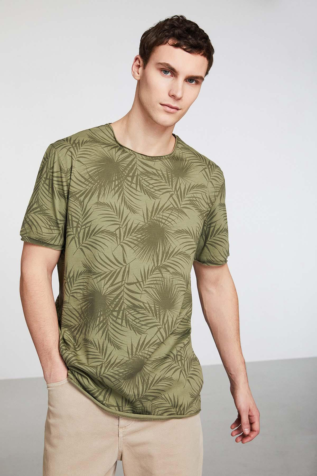 Zayden Örme Haki T-Shirt