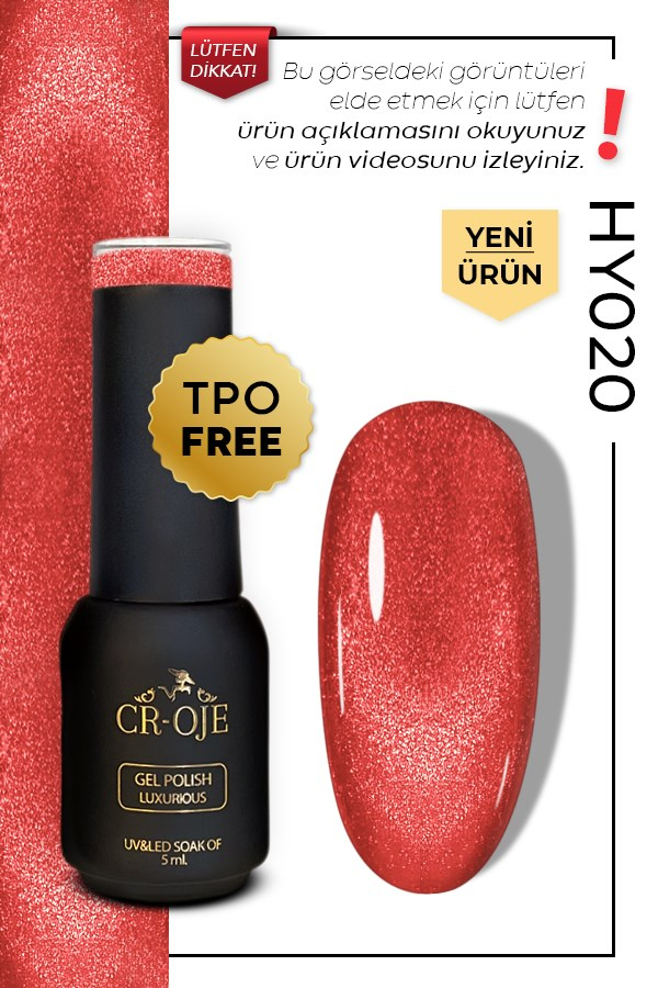CROJE KALICI OJE Inci Tanecikli Manyetik Cat Eye / Kedi Gözü- HY020 (5 ML)