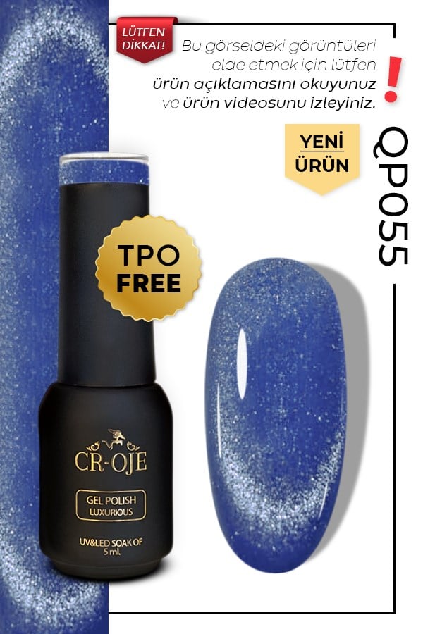 CROJE KALICI OJE Inci Tanecikli Manyetik Cat Eye / Kedi Gözü- QP055 (5 ML)