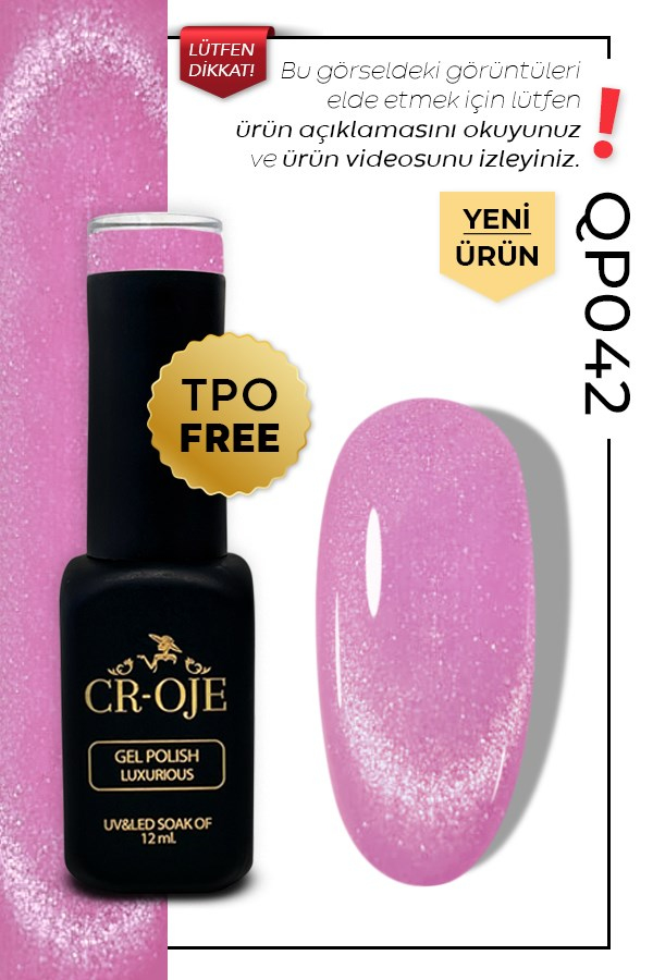 CROJE KALICI OJE Inci Tanecikli Manyetik Cat Eye / Kedi Gözü- QP042 (12 ML)