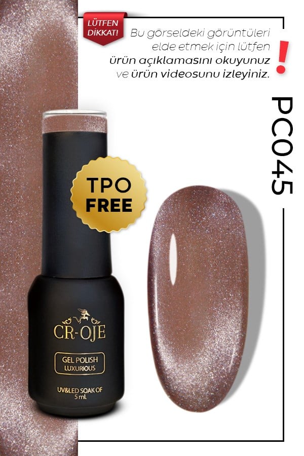 CROJE KALICI OJE Inci Tanecikli Manyetik Cat Eye / Kedi Gözü- PC045 (5 ML)