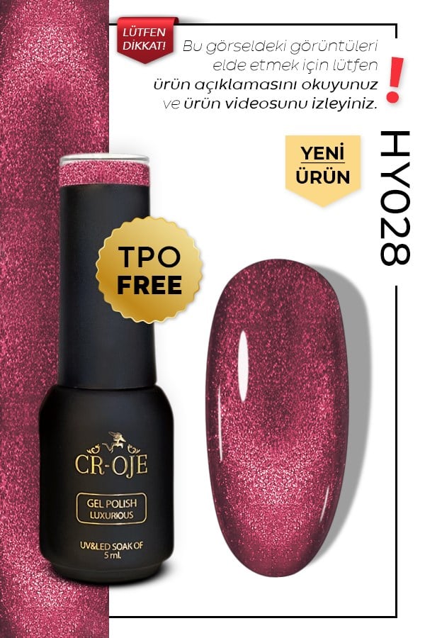 CROJE KALICI OJE Inci Tanecikli Manyetik Cat Eye / Kedi Gözü- HY028 (5 ML)