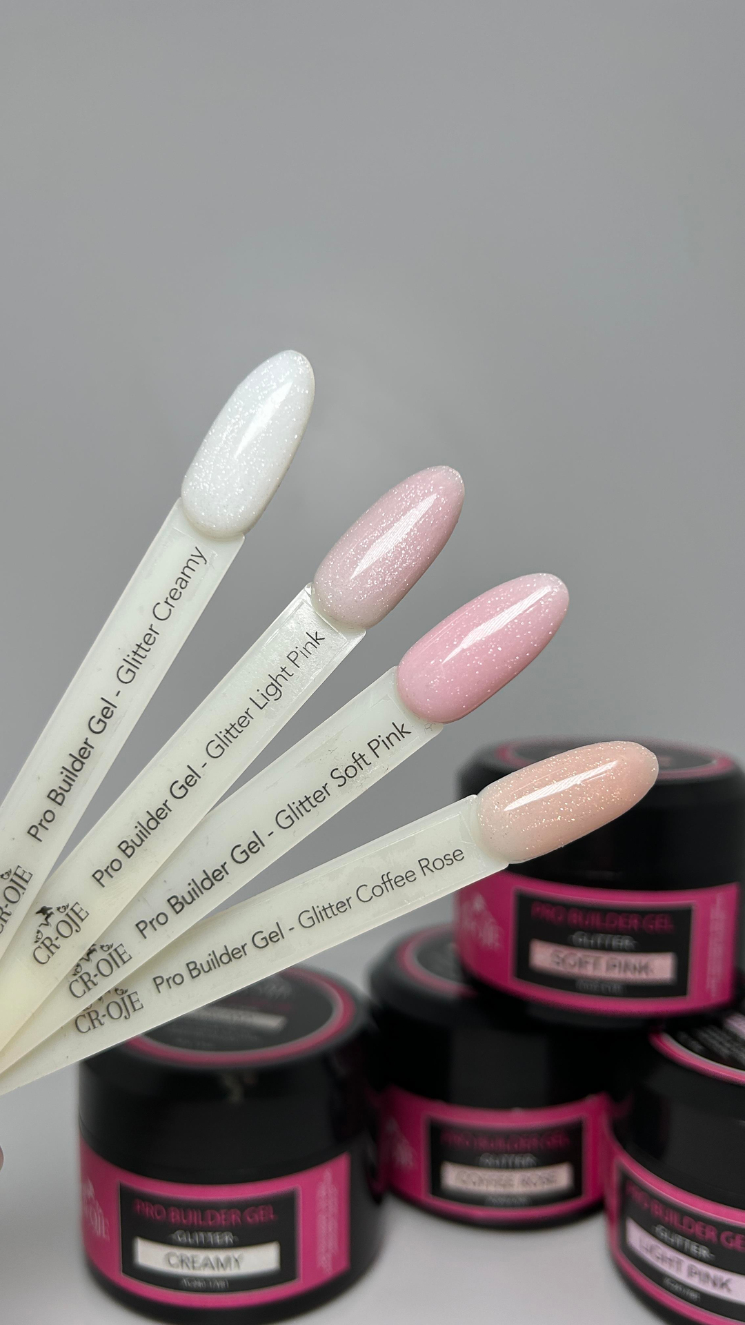 (Orta Akışkan Kıvam) Pro Builder Gel (Glitter Coffee Rose) 50 gr