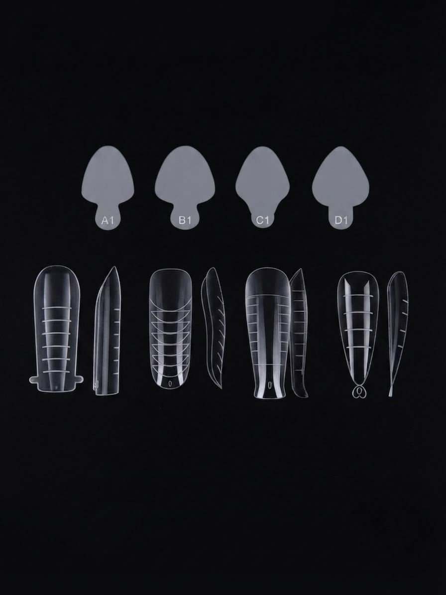 Protez Tırnak Kalıcı Oje  Polygel Nail Forms (Plastic Form System - 288 Adet)