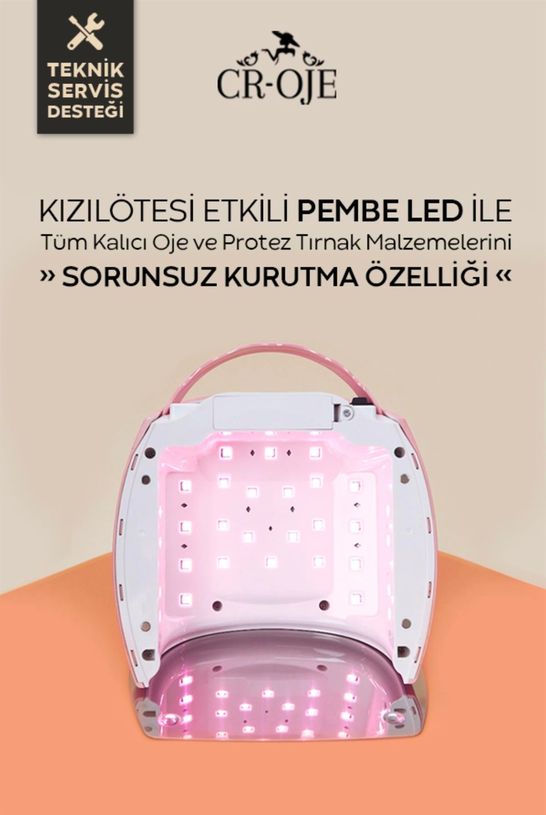 Şarj Edilebilir 96W Kablosuz Uv&Led Kurutucu