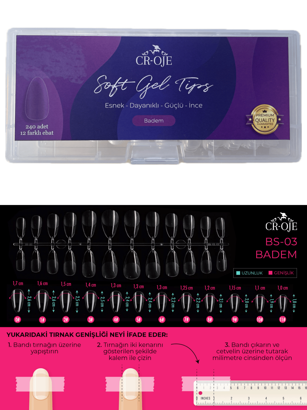 Soft Gel Tips - Badem