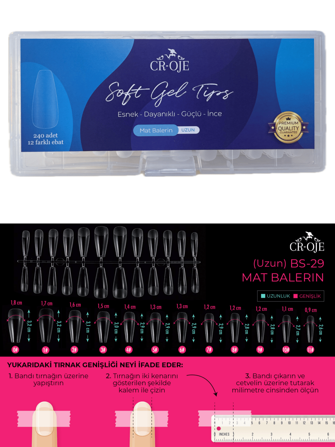 Soft Gel Tips - Mat Balerin Uzun