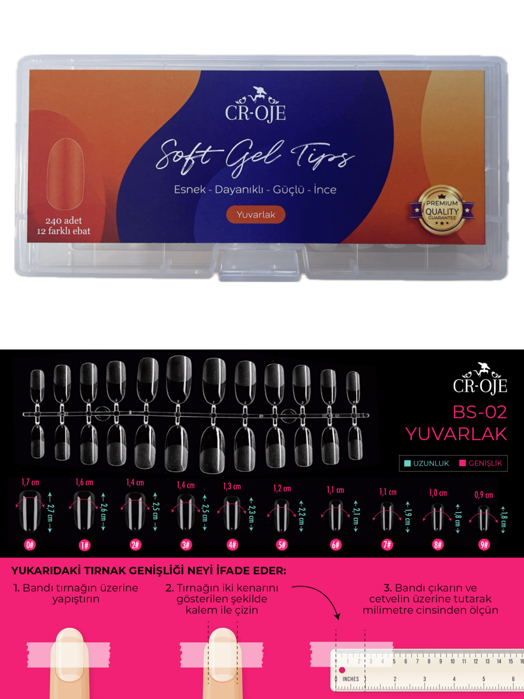 Soft Gel Tips - Yuvarlak