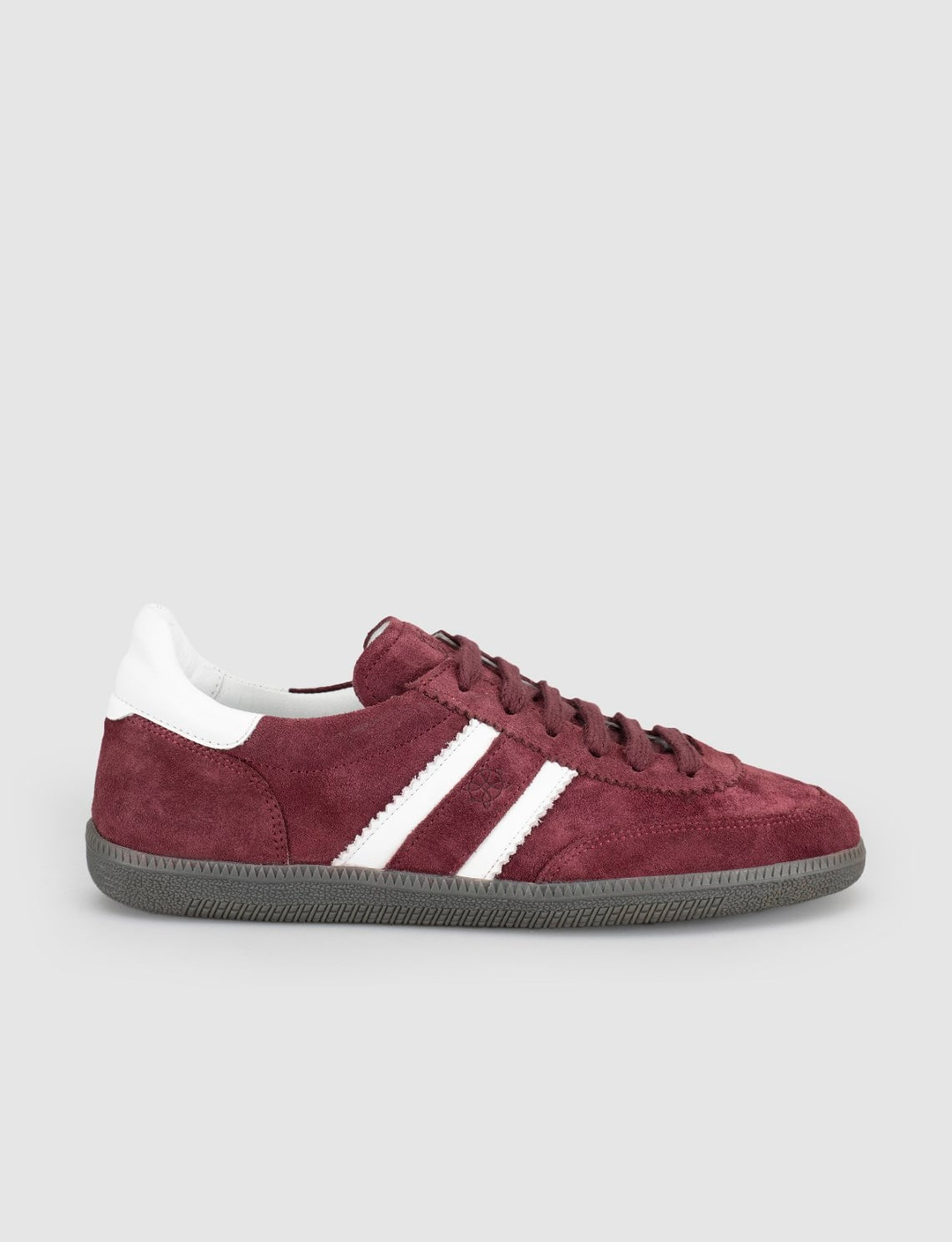 Cabani Women 100% Genuine Leather Burgundy Lace-Up Sneakers
