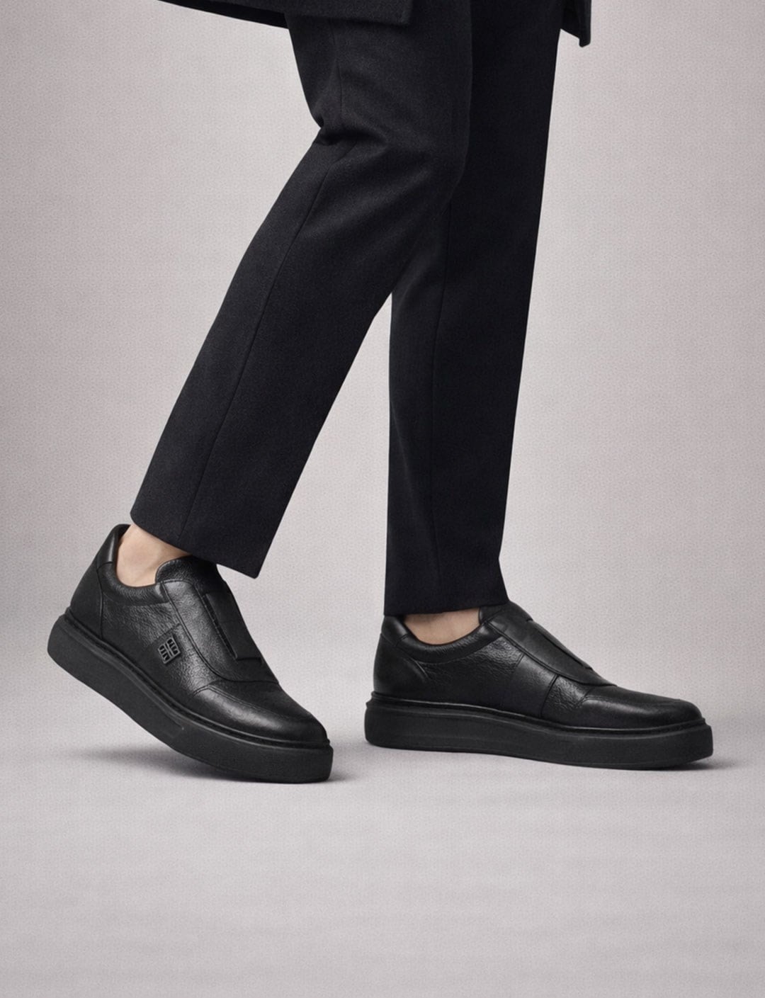  %100 Hakiki Deri Full Siyah Erkek Spor Ayakkabı