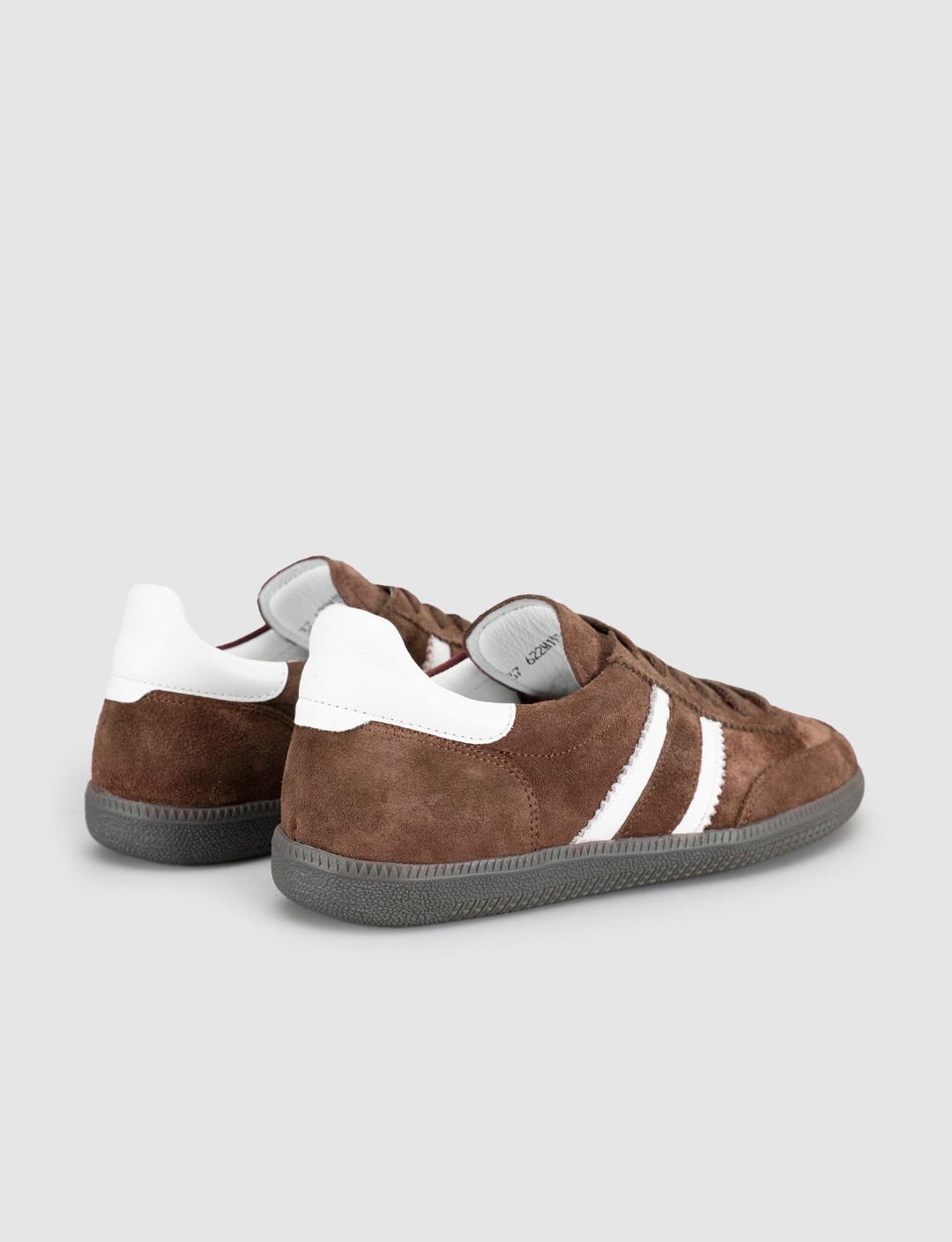  %100 Hakiki Deri Kahverengi Bağcıklı Kadın Sneaker