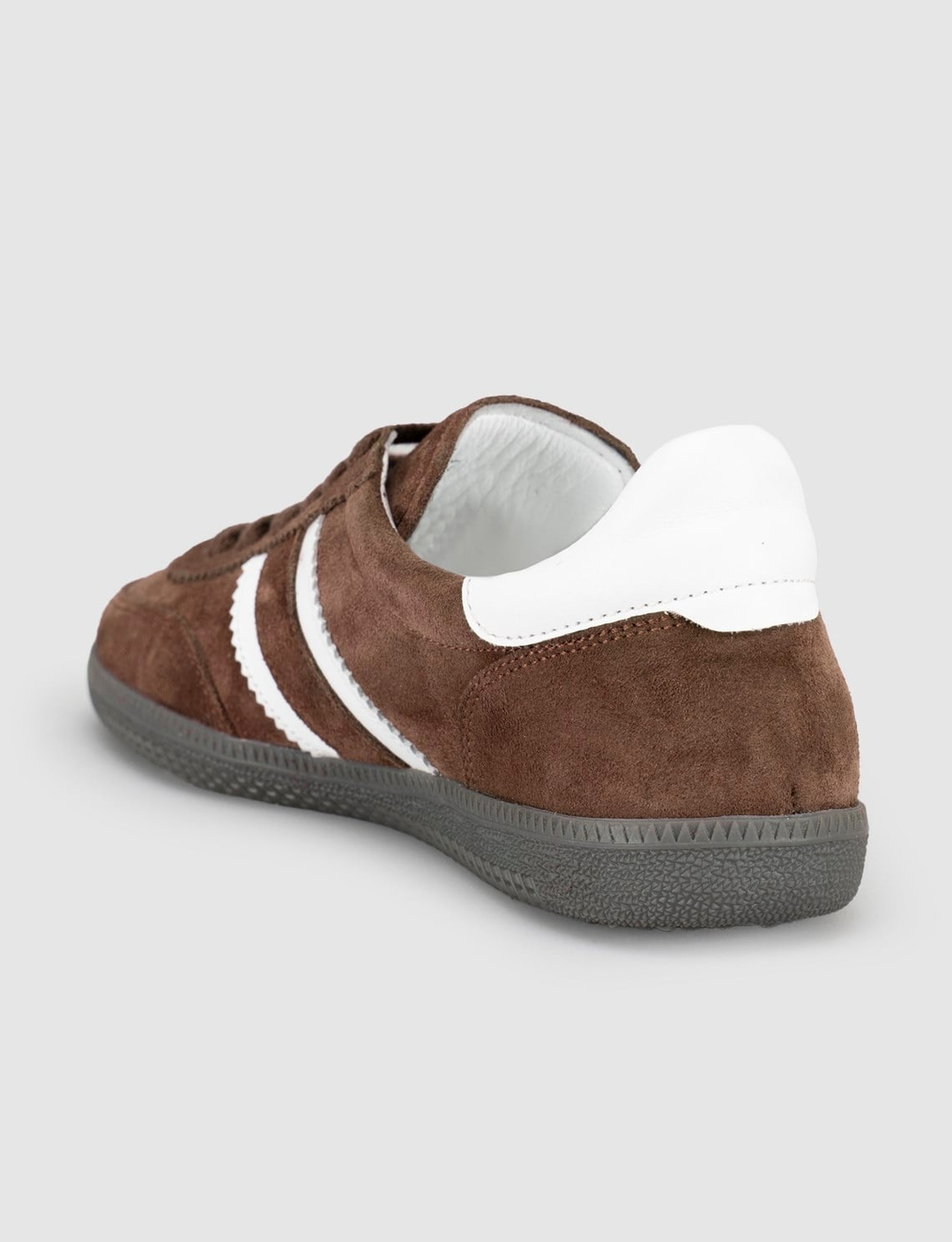  %100 Hakiki Deri Kahverengi Bağcıklı Kadın Sneaker