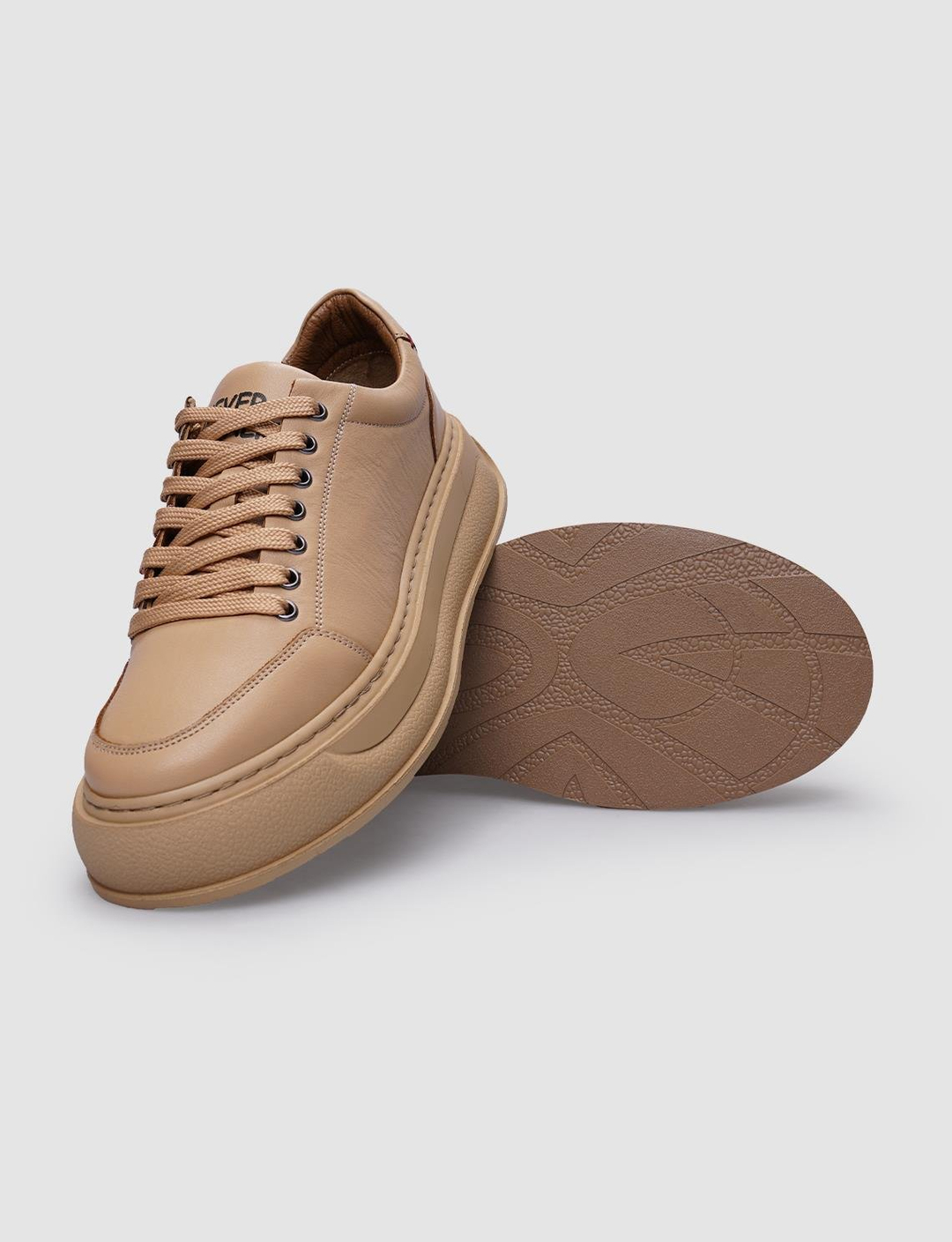 %100 Hakiki Deri Bej Kadın Ayakkabı