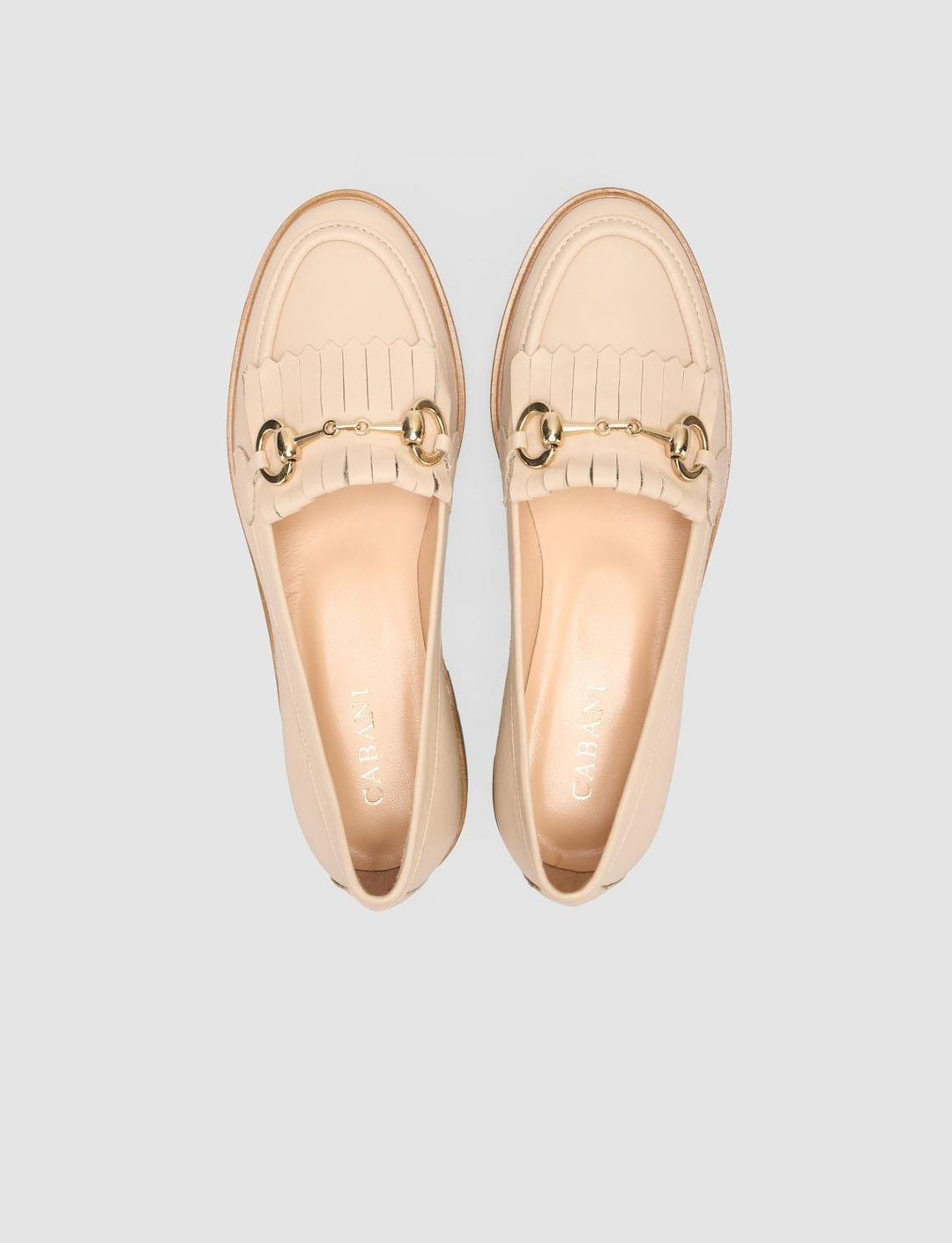 %100 Hakiki Deri Bej Kadın Ayakkabı