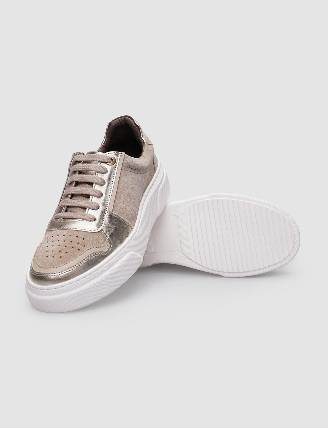 %100 Hakiki Deri Bej Kadın Ayakkabı