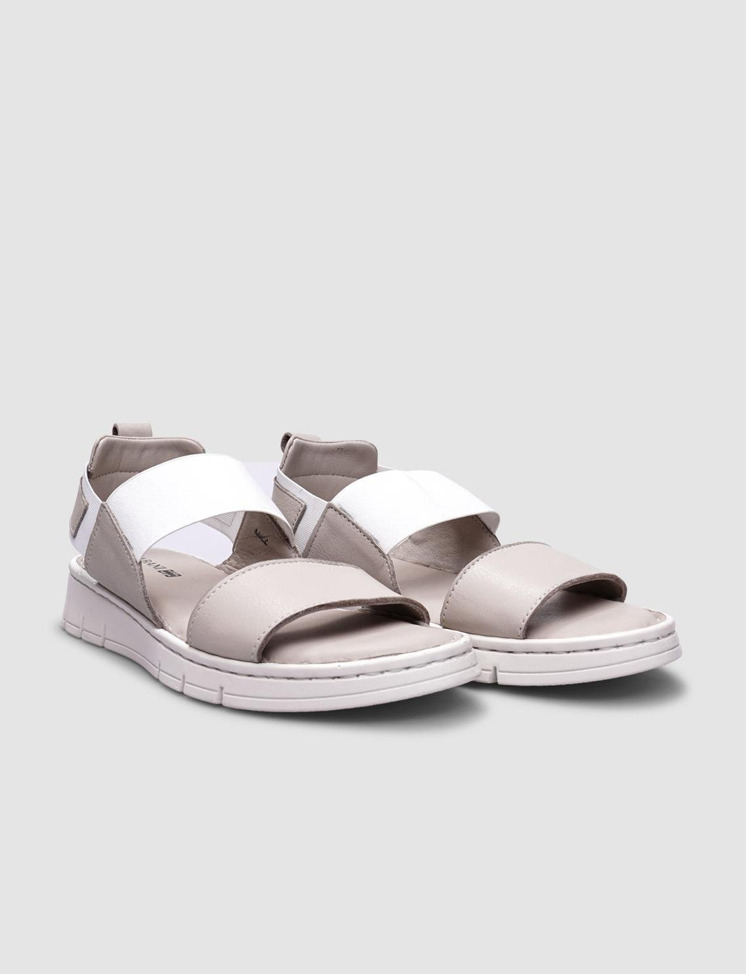 %100 Hakiki Deri Bej Kadın Sandalet