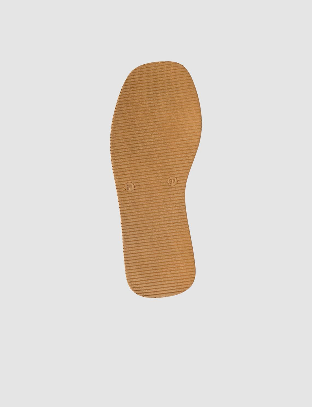 %100 Hakiki Deri Bej Kadın Sandalet