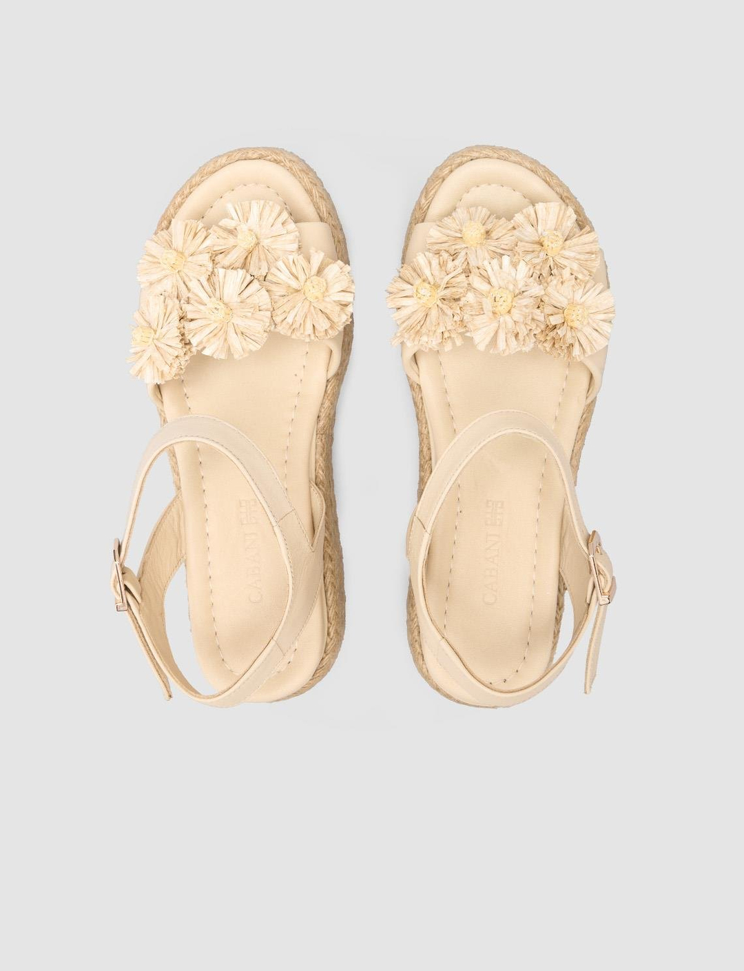 %100 Hakiki Deri Bej Kadın Sandalet