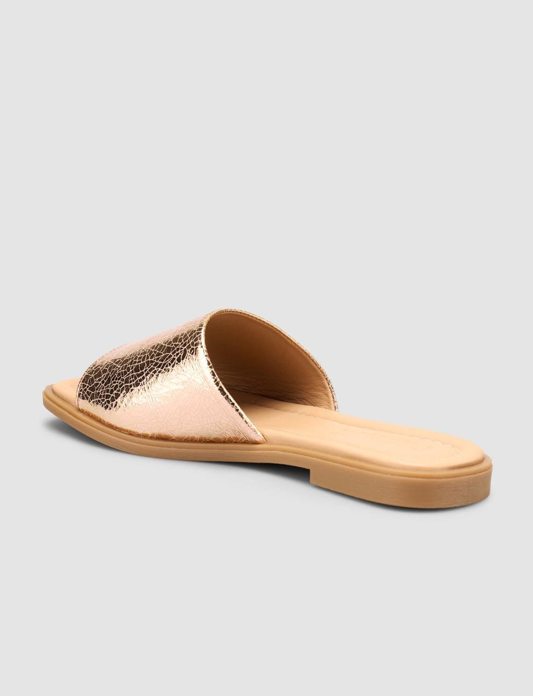 %100 Hakiki Deri Bej Kadın Terlik