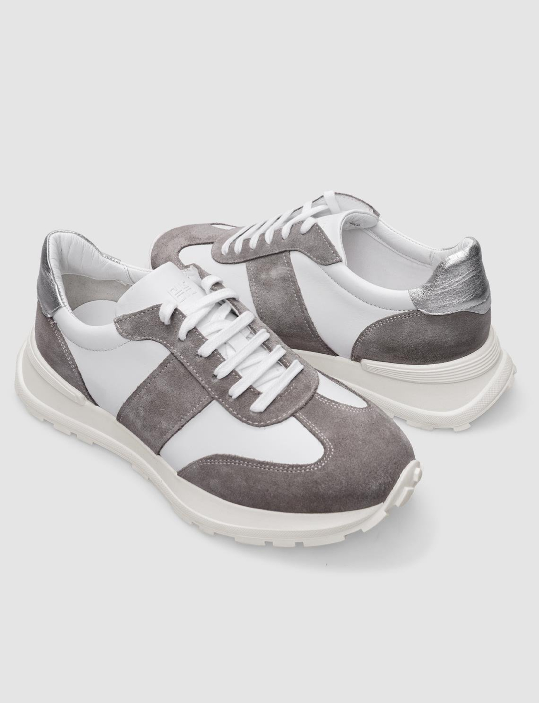 %100 Hakiki Deri Beyaz Bağcıklı Kadın Spor Ayakkabı