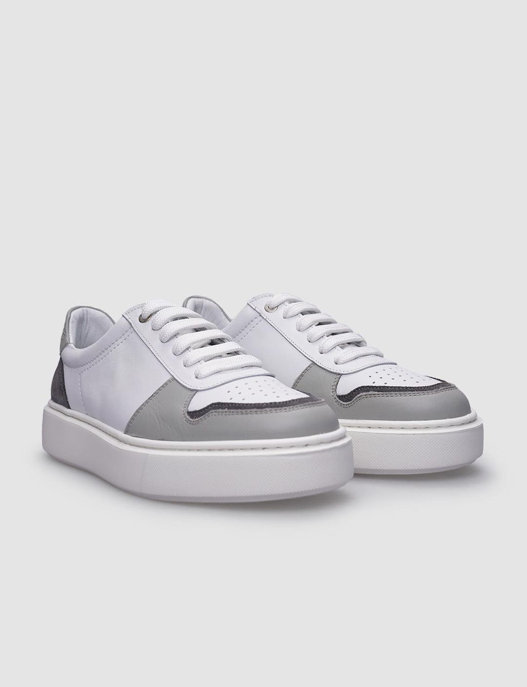 %100 Hakiki Deri Beyaz Erkek Ayakkabı