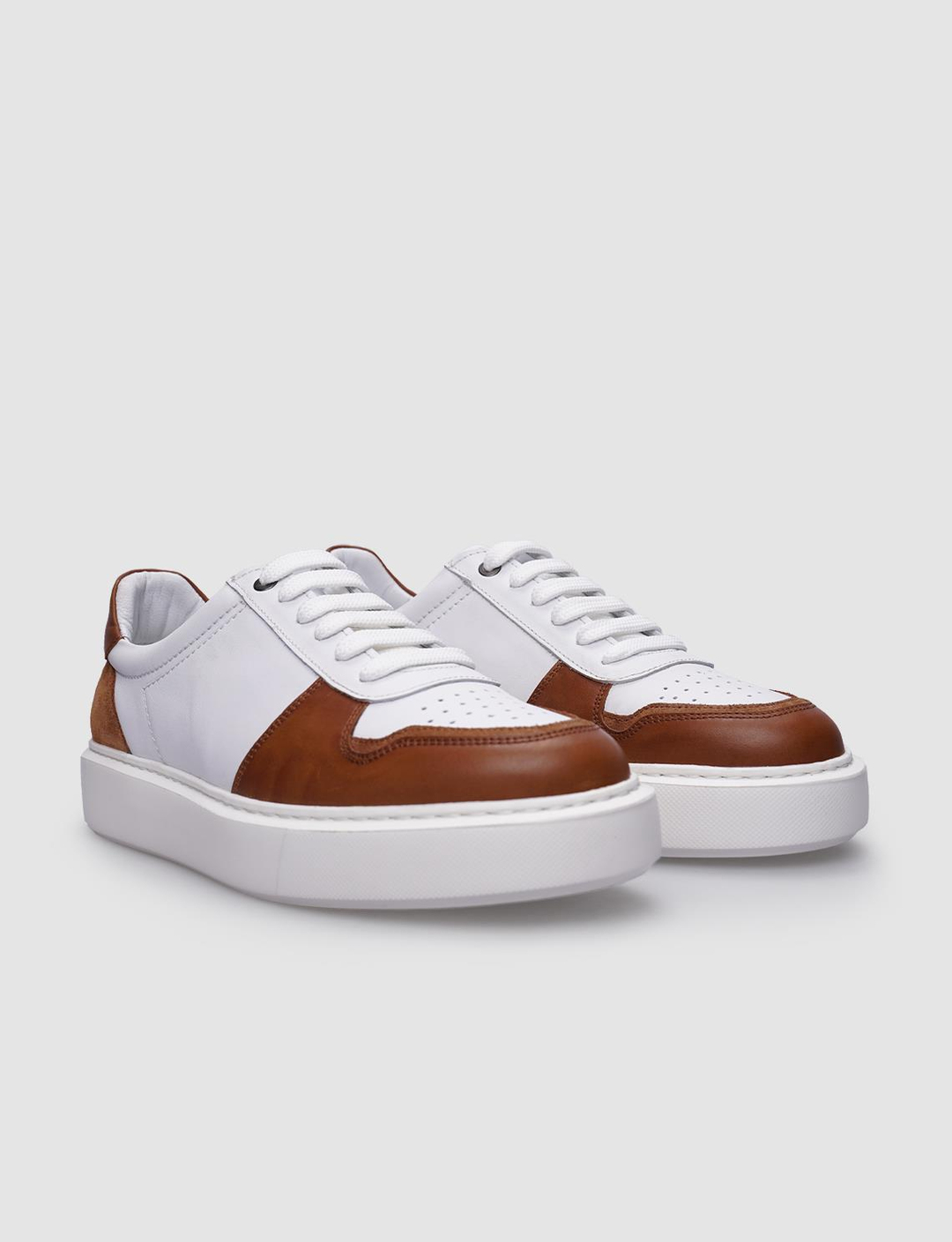 %100 Hakiki Deri Beyaz Erkek Ayakkabı