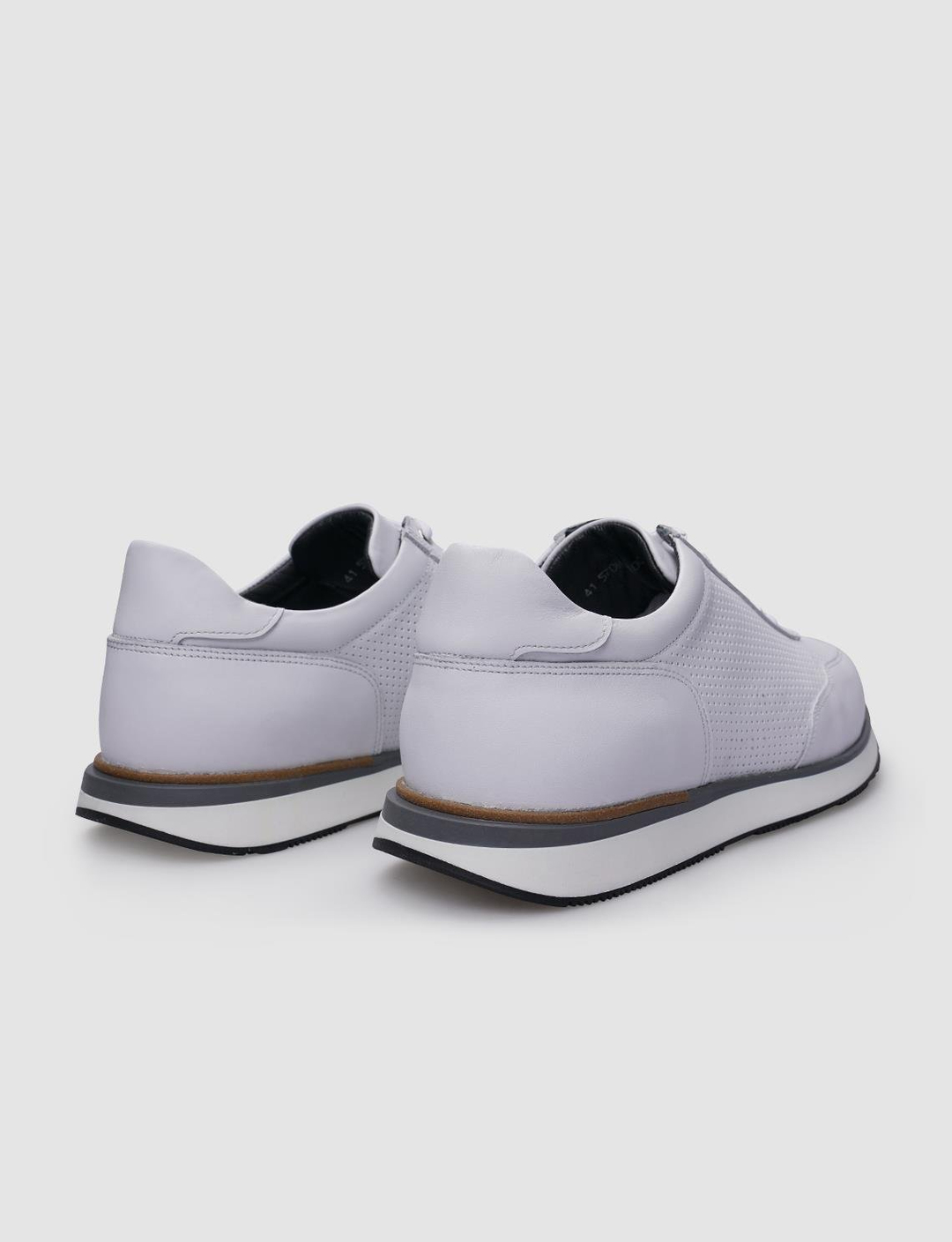 %100 Hakiki Deri Beyaz Erkek Ayakkabı