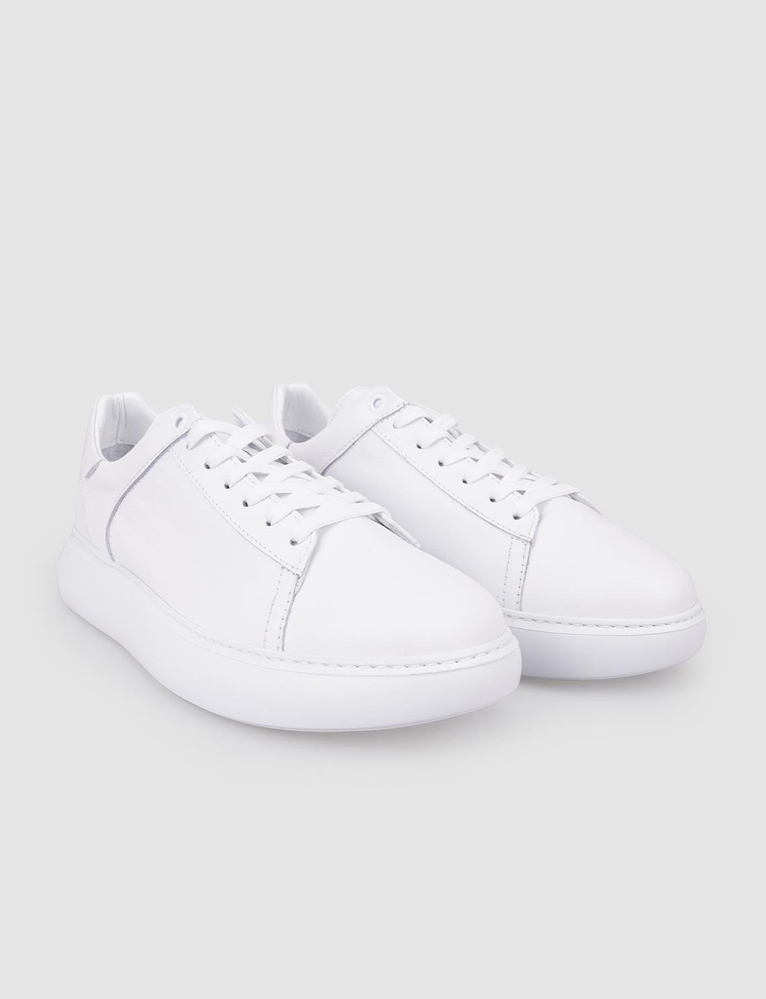 %100 Hakiki Deri Beyaz Erkek Ayakkabı