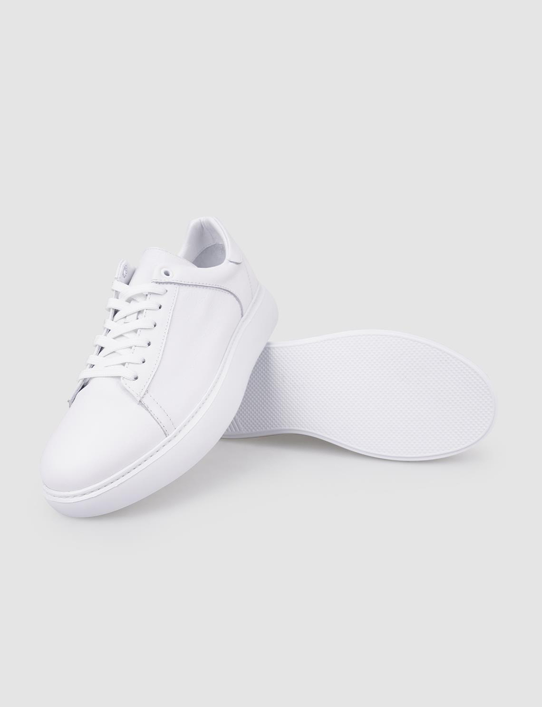 %100 Hakiki Deri Beyaz Erkek Ayakkabı