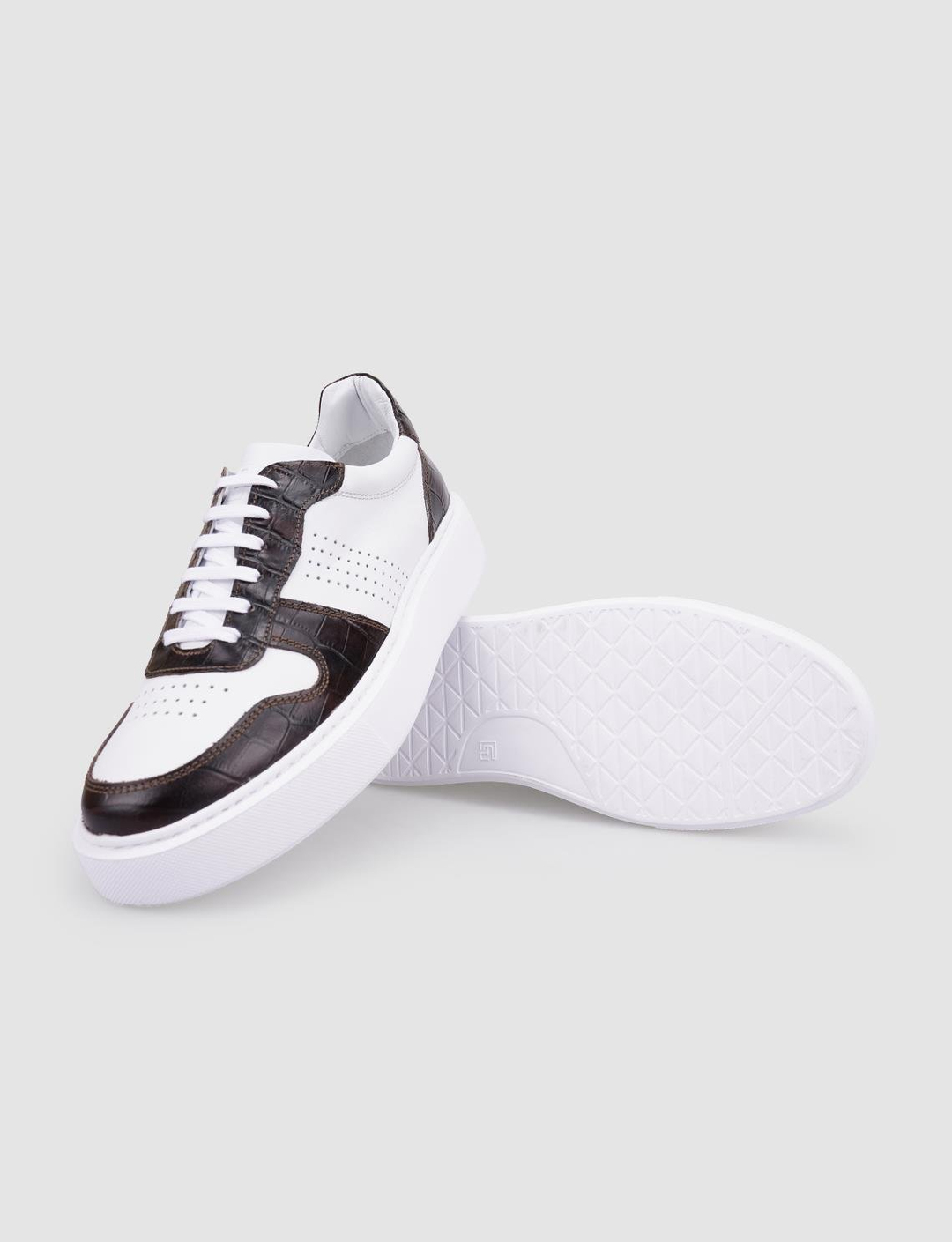 %100 Hakiki Deri Beyaz Erkek Ayakkabı