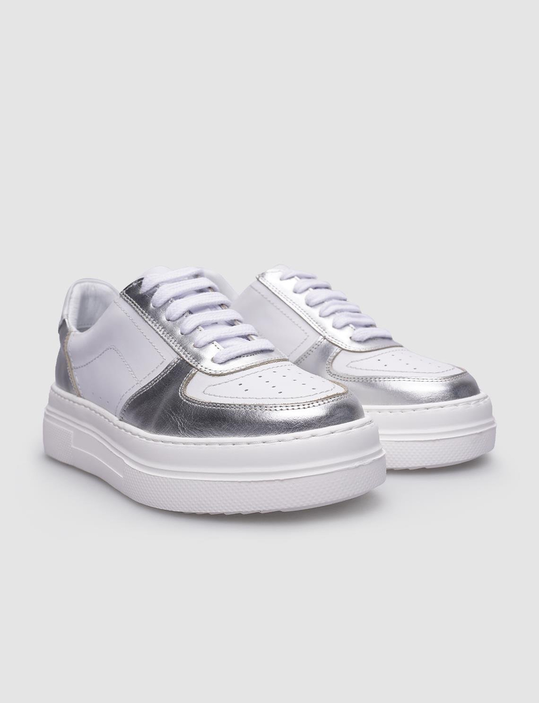 %100 Hakiki Deri Beyaz Kadın Ayakkabı