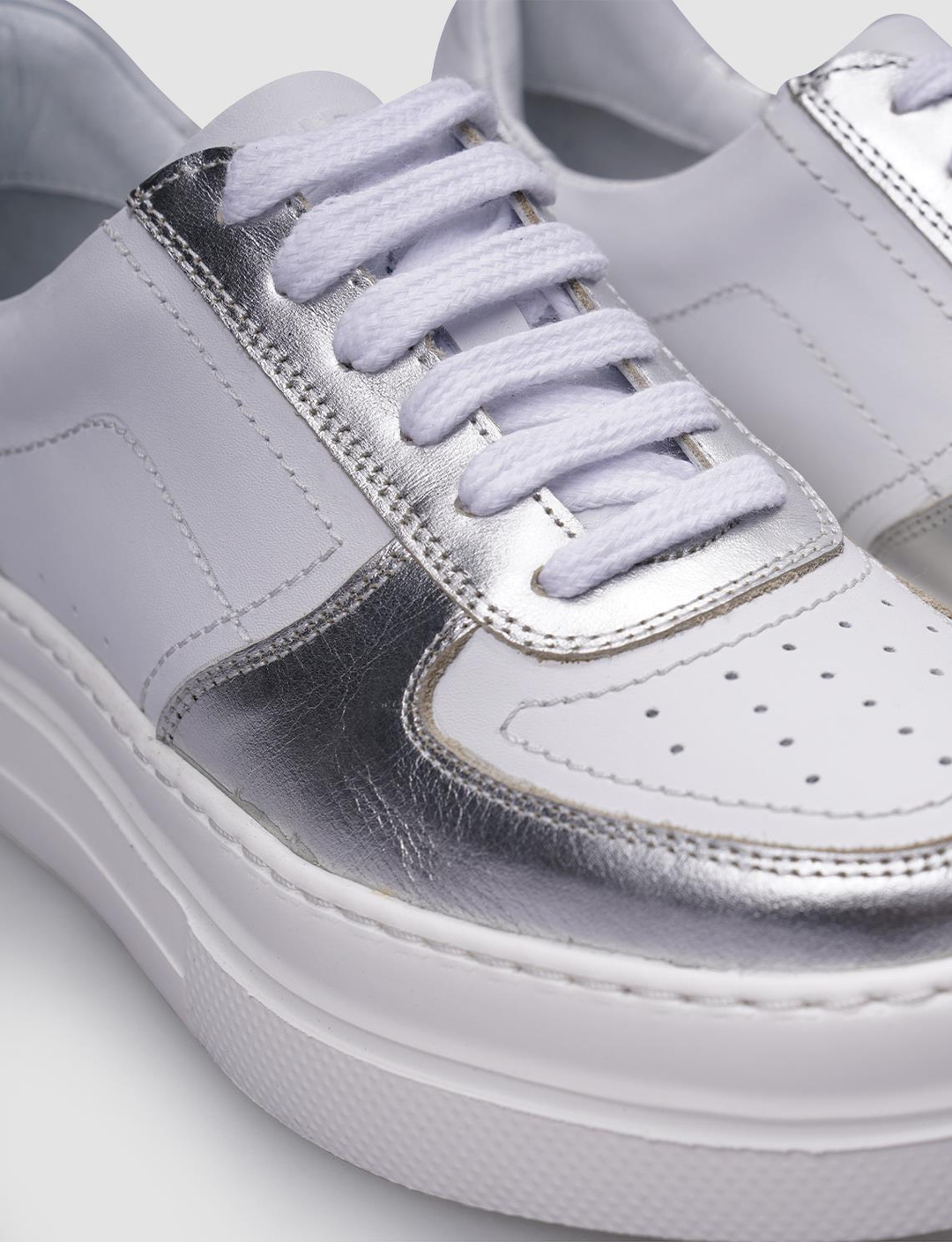 %100 Hakiki Deri Beyaz Kadın Ayakkabı