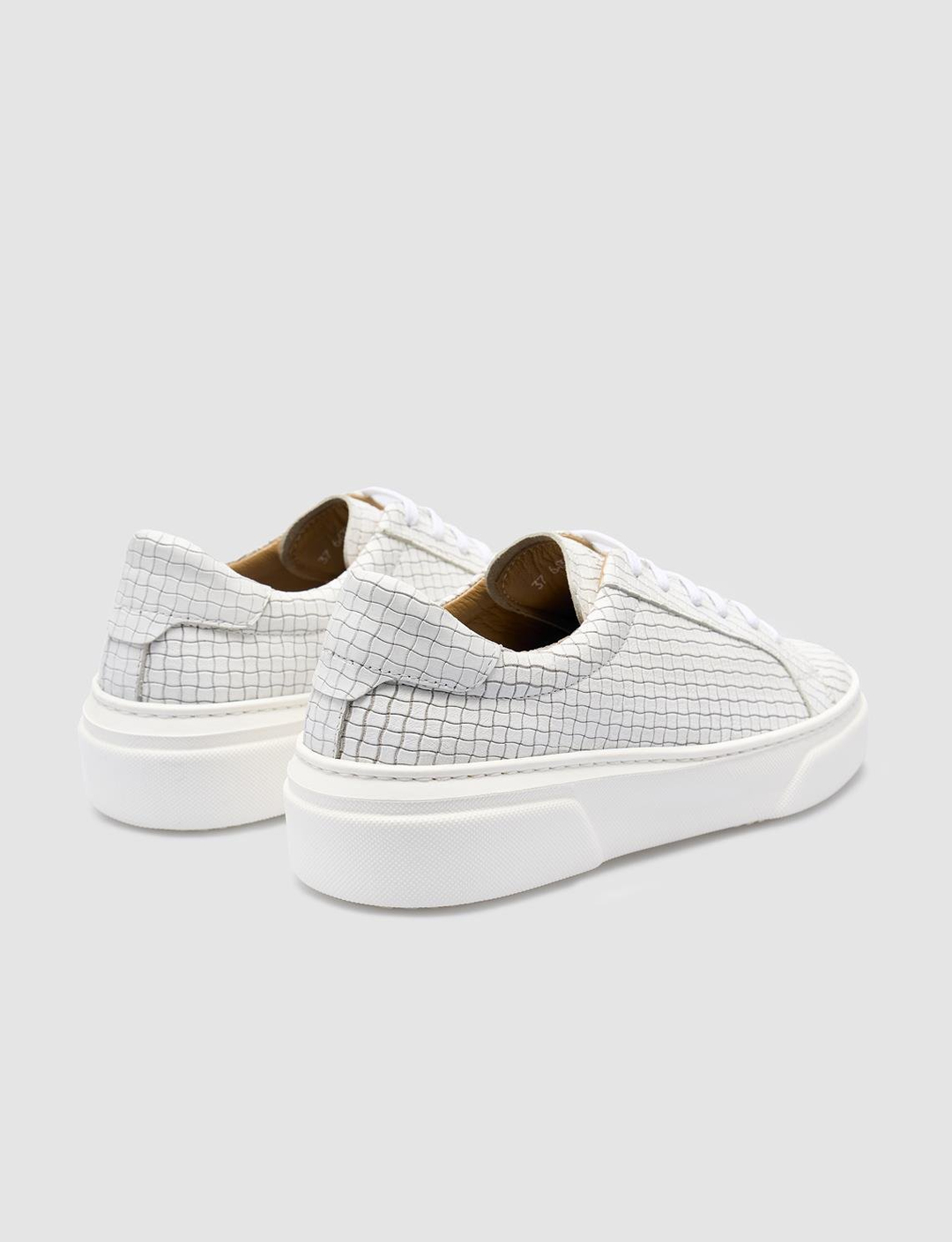 %100 Hakiki Deri Beyaz Kadın Ayakkabı