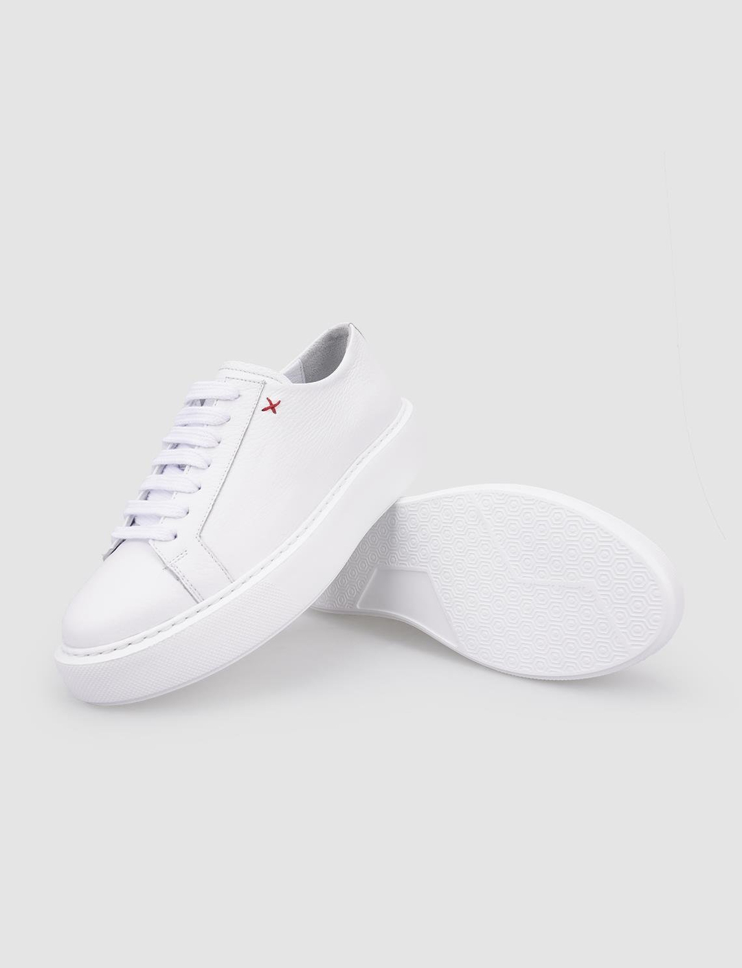 %100 Hakiki Deri Beyaz Kadın Ayakkabı