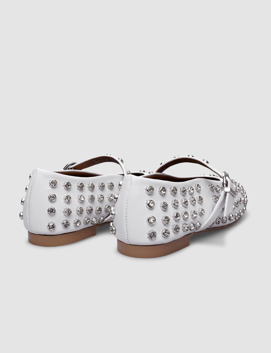 %100 Hakiki Deri Beyaz Kadın Babet