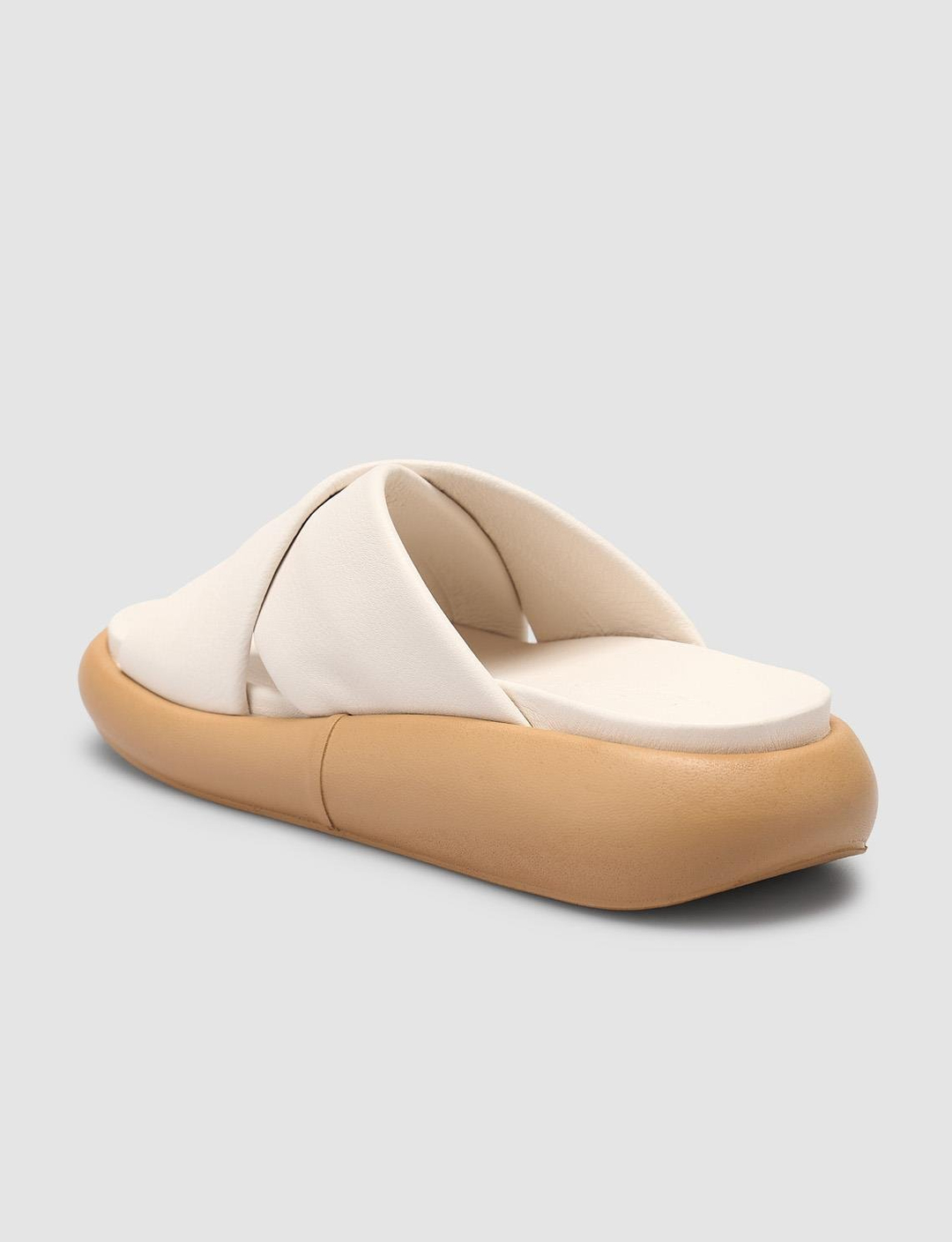 %100 Hakiki Deri Beyaz Kadın Terlik