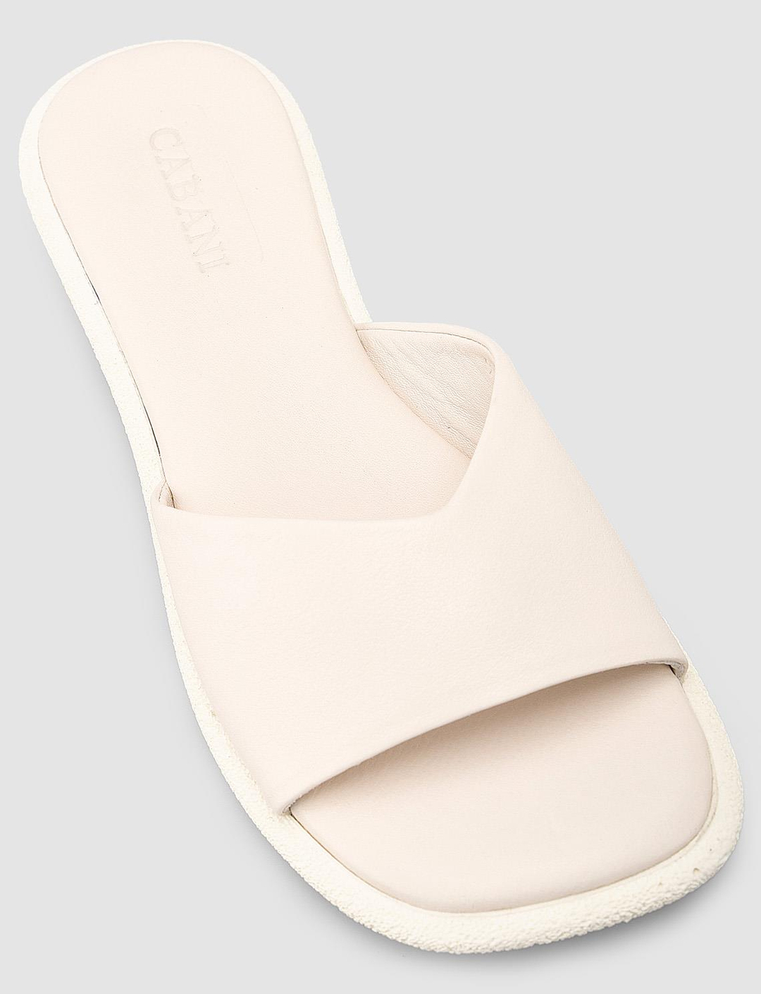 %100 Hakiki Deri Beyaz Kadın Terlik