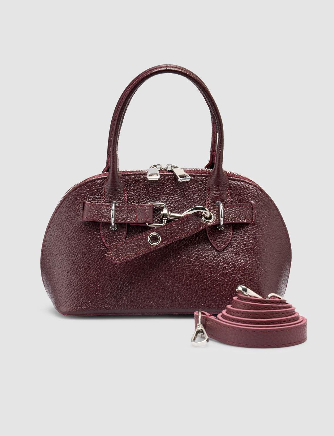 %100 Hakiki Deri Bordo Kadın Çanta