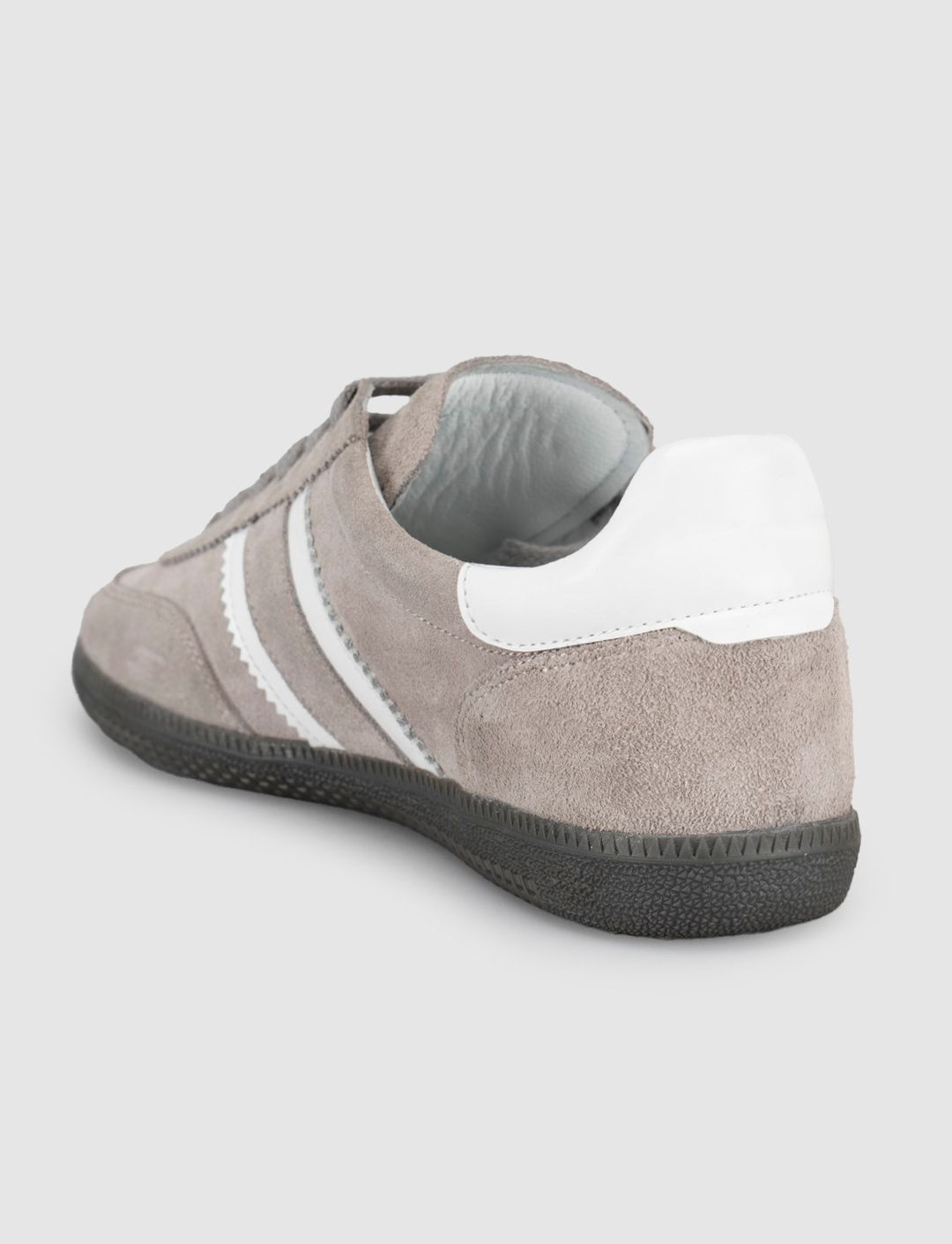 %100 Hakiki Deri Gri Bağcıklı Kadın Sneaker